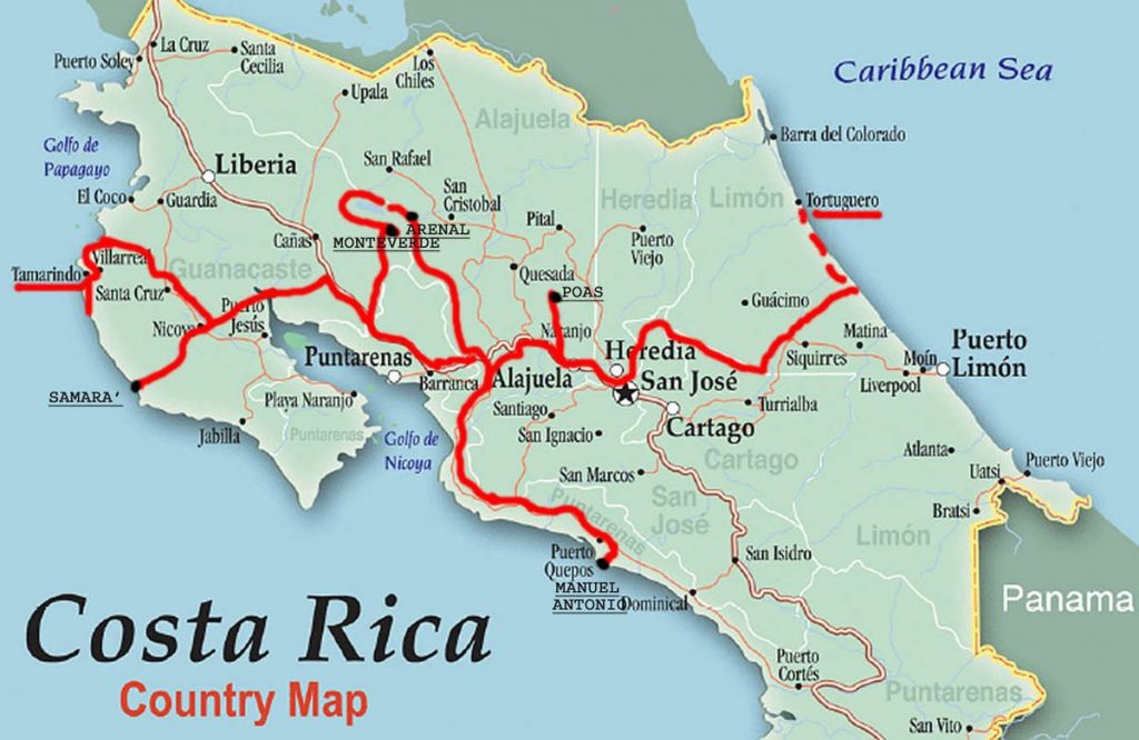 spiagge della Costa Rica